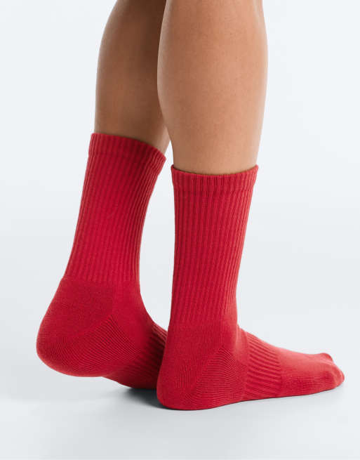 OYSHO 3-pack klassiska sportstrumpor i bomullsmix, bruna, 3 av 4