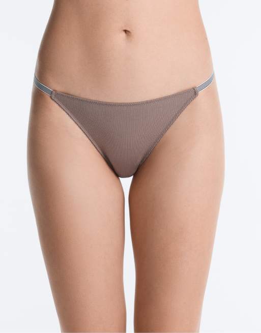 OYSHO 3-pack ribbade bomullstrosor i grönt, 2 av 4