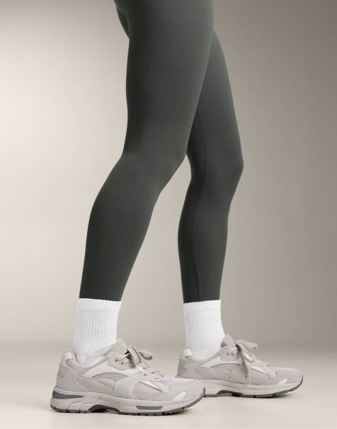 OYSHO 3 pairs of cotton blend quarter sports socks in white - view 1