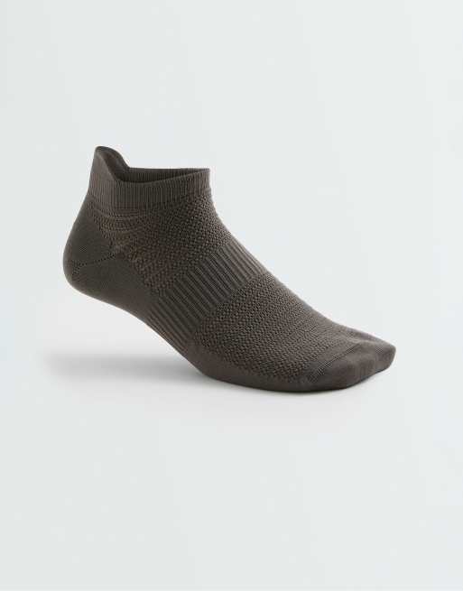 OYSHO 3 par sneakerstrumpor i polyamidmix med hälflik i grått och vinrött, 4 av 4