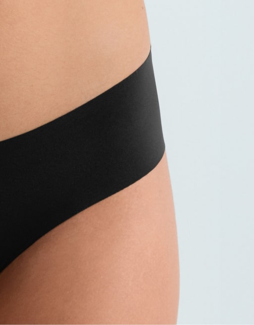 OYSHO 3 polyamide blend brazilian briefs in black, 3 of 4