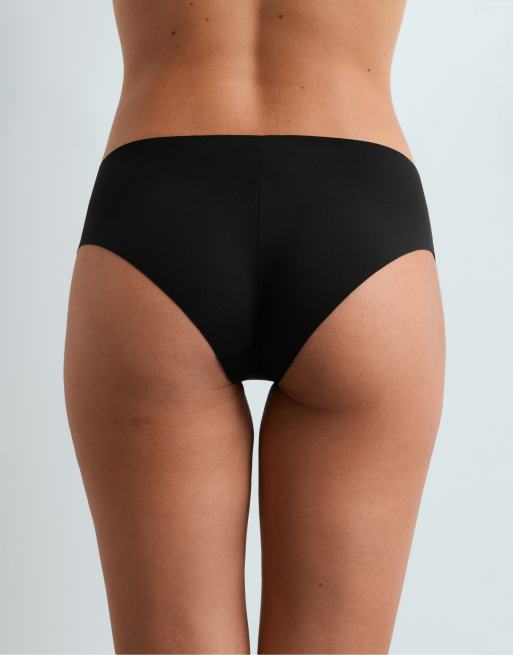 OYSHO 3 polyamide blend brazilian briefs in black, 4 of 4