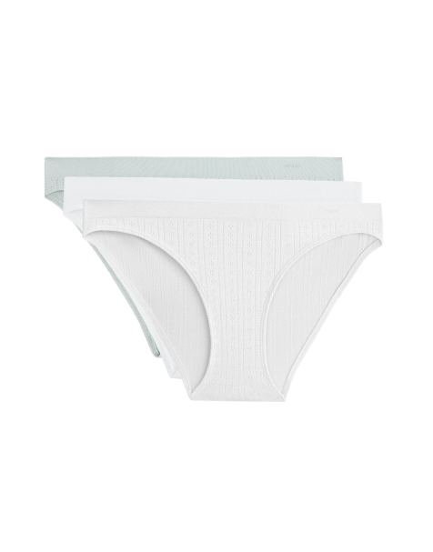 OYSHO 3 seamless mjuka briefs med hålmönster i aquamarine - view 1