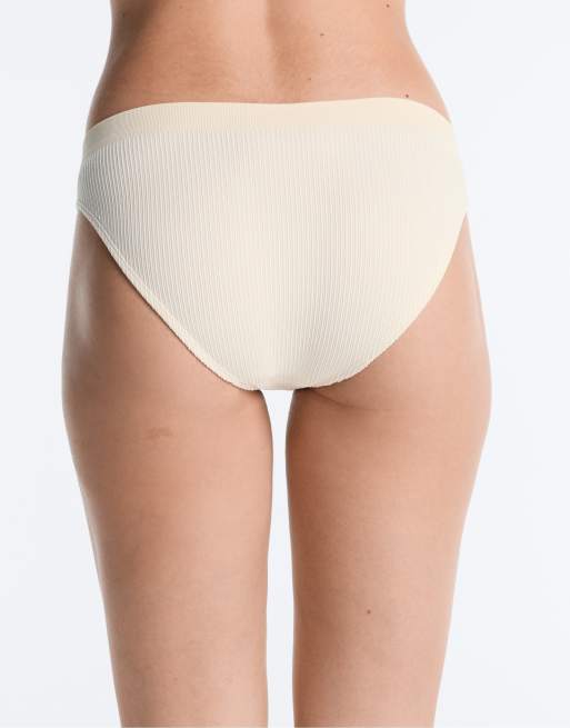 OYSHO 3 slip classici seamless soft-touch traforati in verde, 4 di 7