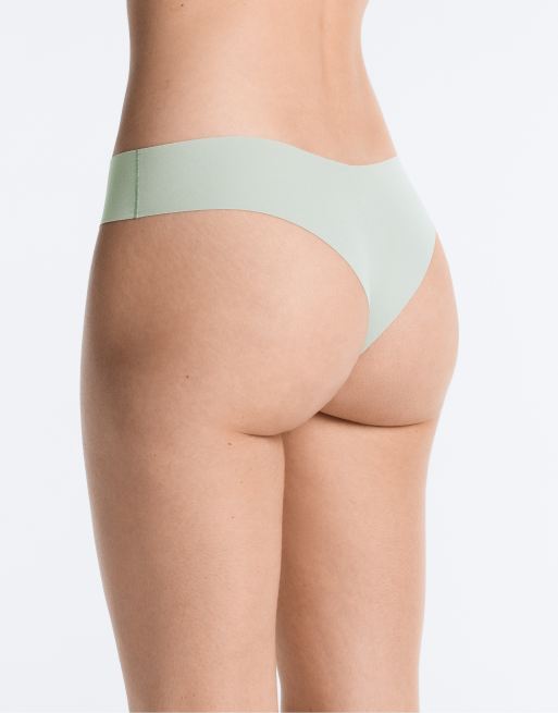 OYSHO 3 unsichtbare Brazilian Slips aus Polyamidmix mit Laserschnitt in Grün, 2 von 4