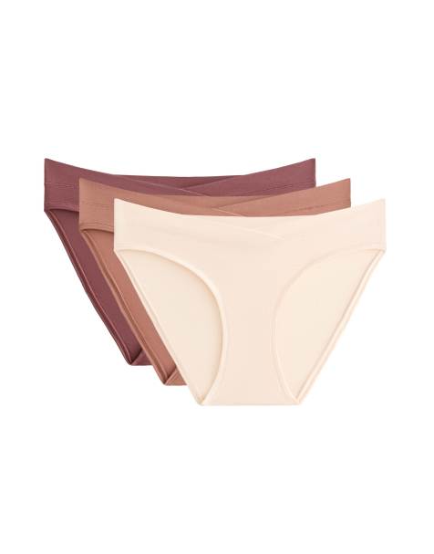 OYSHO – 3er-Pack klassische Slips in Creme mit V-Form aus Modalmix - view 1