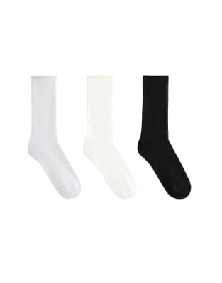 OYSHO - 3er-Pack klassische Socken aus Polyamid-Mix in Schwarz