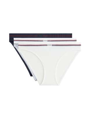 Oysho - 3er-Pack nahtlose, klassische Slips in Marineblau mit weicher Haptik