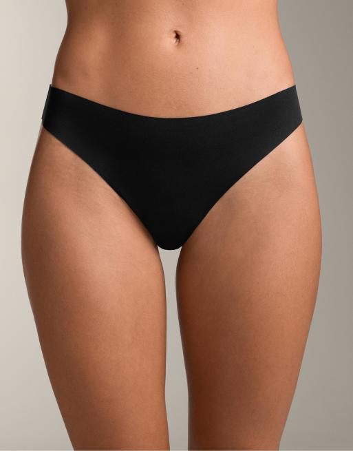 Oysho – 3er-Pack nahtlose Tangas aus elastischem Polyamid-Mix in Schwarz, 2 von 3