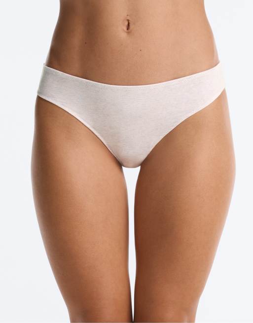 OYSHO 5 briefs i bomuldsblanding i brun, 2 af 4