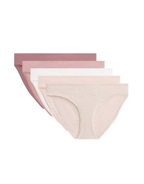 OYSHO 5 briefs i bomuldsblanding i pastelrosa - view 1