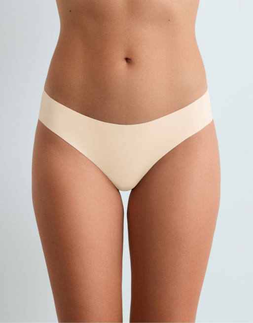 OYSHO 5 classic invisible polyamide blend briefs, laser cut v-cut in vanilla, 2 of 4