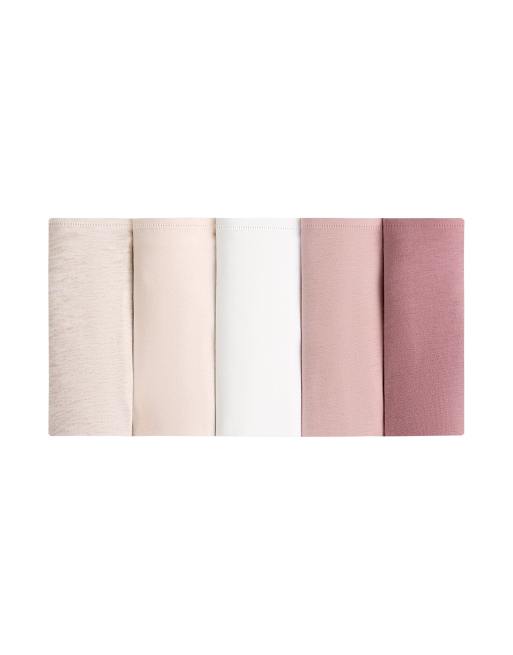 OYSHO 5 cotton blend classic briefs in pastel pink, 6 of 7