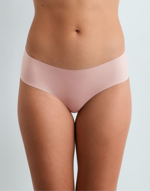 OYSHO 5 hipster briefs, invisible polyamide blend, laser cut in pink, 2 of 4