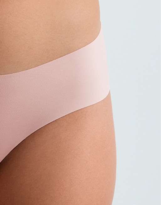 OYSHO 5 hipster briefs, invisible polyamide blend, laser cut in pink, 3 of 4