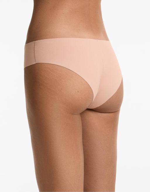 OYSHO invisible polyamide blend classic bikini briefs in beige