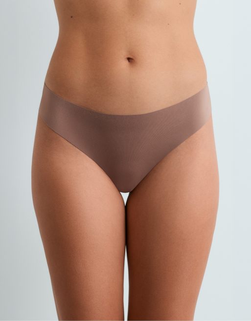 OYSHO 5 laser-cut osynliga stringtrosor i bomullsmix i rosa, 2 av 4