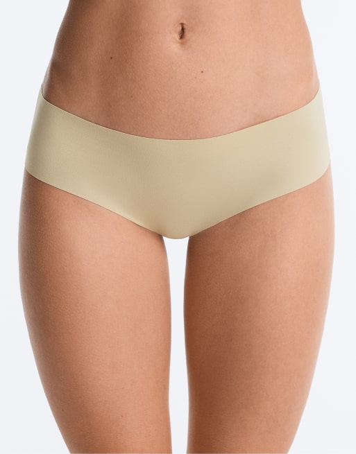 OYSHO 5 laser-cut polyamide blend hipster briefs in steel blue, 2 of 7