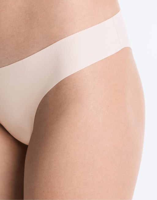 OYSHO 5 laser-cut usynlige briefs i polyamidblanding med V-udskæring i pink, 3 af 7