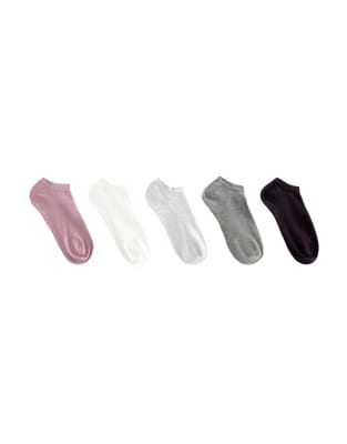 OYSHO - 5 Paar Sneaker-Socken aus Baumwollmix in Staubrosa
