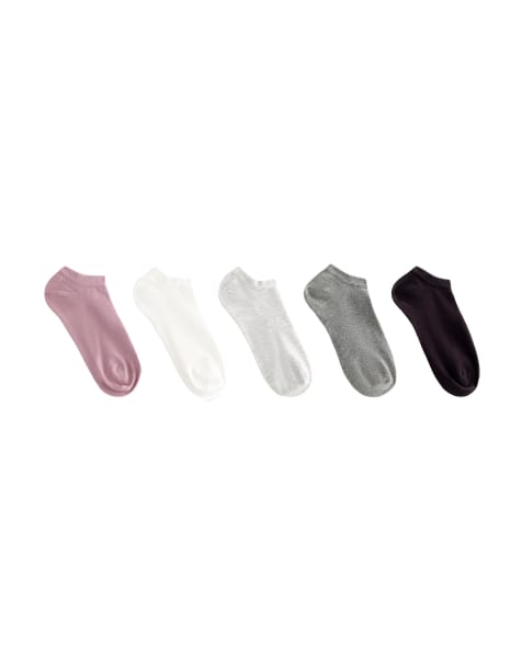 OYSHO – 5 Paar Sneaker-Socken aus Baumwollmix in Staubrosa - view 1