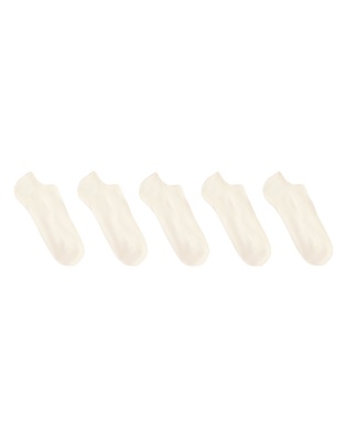 Oysho - 5 Paar Sneaker-Socken aus Baumwollmix in zartem Ecru-Neutral