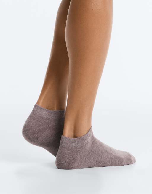 OYSHO 5-pack sneakerstrumpor i bomullsmix i mauve-taupe, 5 av 7