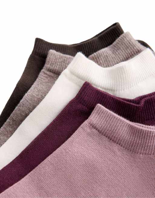 OYSHO 5-pack sneakerstrumpor i bomullsmix i mauve-taupe, 7 av 7