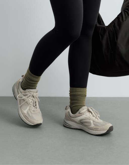 OYSHO 5 paia di calzini classici in misto cotone color kaki scuro, 3 di 4