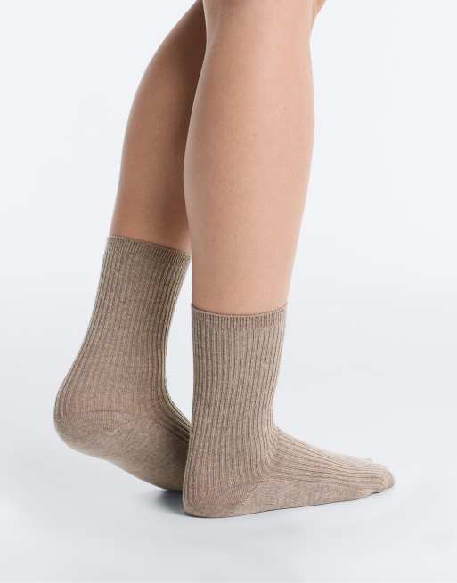 OYSHO 5 paia di calzini classici in misto cotone sabbia mélange, 4 di 7