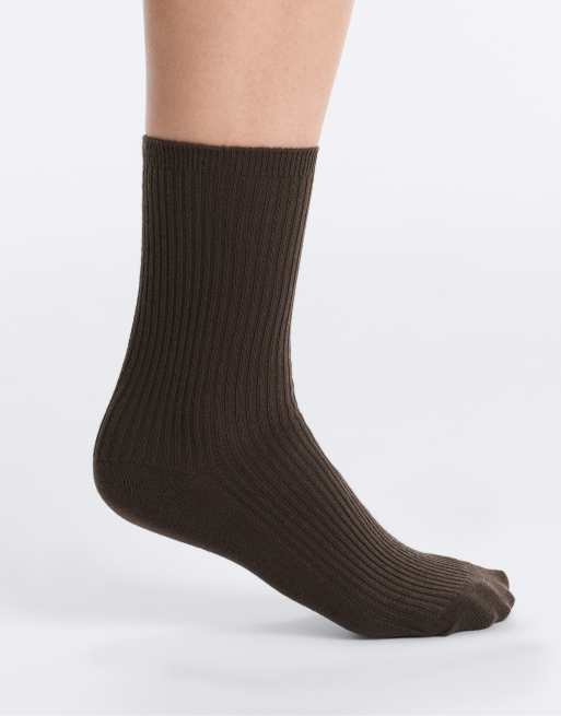 OYSHO 5 paia di calzini classici in misto cotone sabbia mélange, 6 di 7