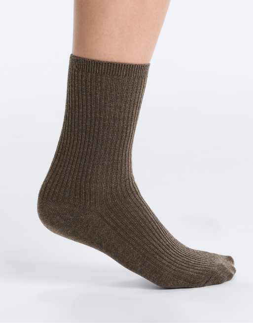 OYSHO 5 paia di calzini classici in misto cotone sabbia mélange, 7 di 7