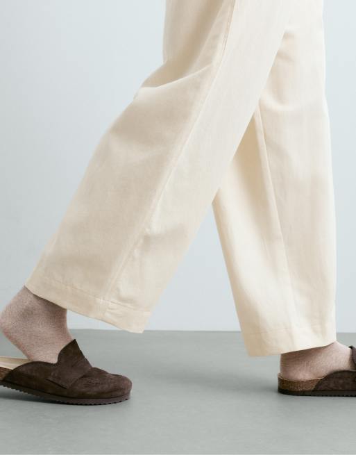 OYSHO 5 pairs of classic socks with cotton in brown, 3 of 4
