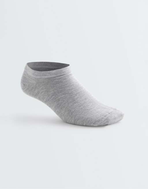 OYSHO 5 pairs of cotton blend sneaker socks in dark grey, 4 of 4