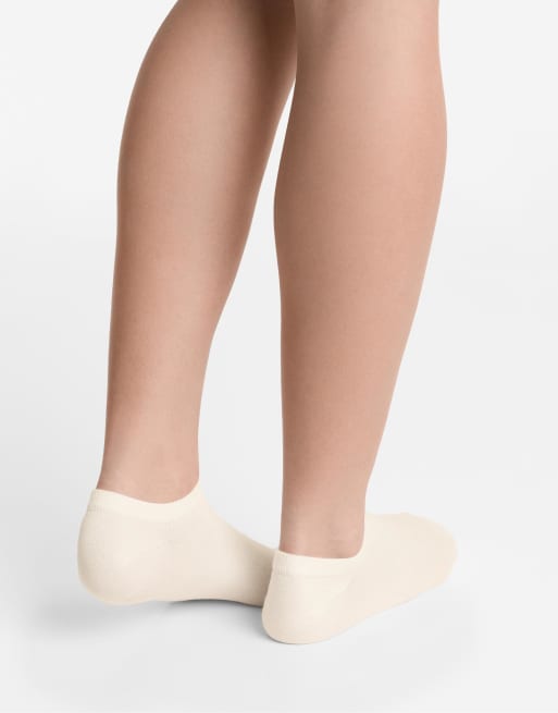 OYSHO 5 pairs of cotton blend sneaker socks in pale ecru, 4 of 4