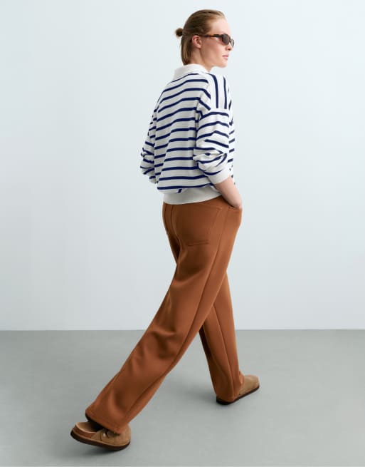 OYSHO 5-Pocket-Hose mit geradem Bein in Braun, 3 von 6