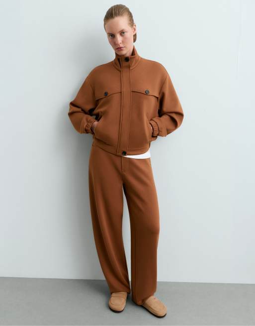 OYSHO 5-Pocket-Hose mit geradem Bein in Braun, 5 von 6