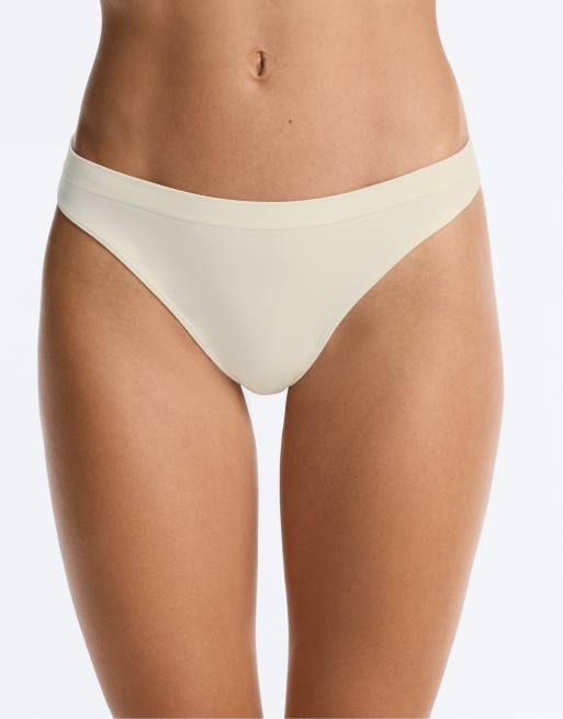 OYSHO 5 slip brasiliani seamless in misto poliammide color cacao, 2 di 4
