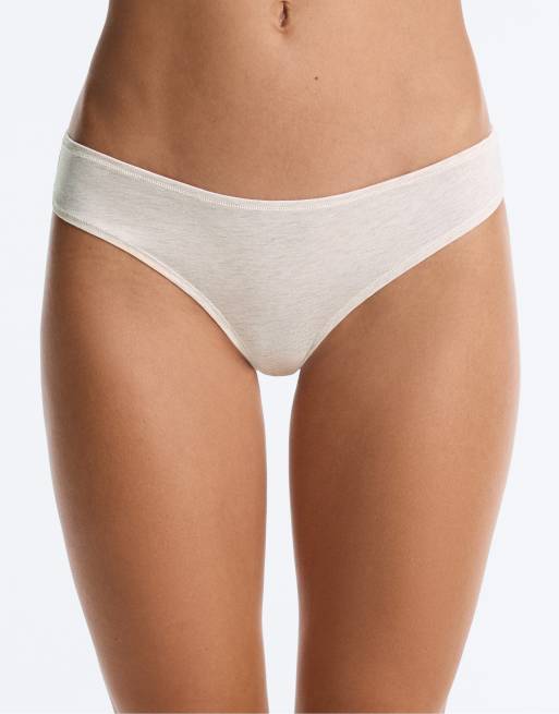 OYSHO 5 slip classici in misto cotone marrone, 2 di 7