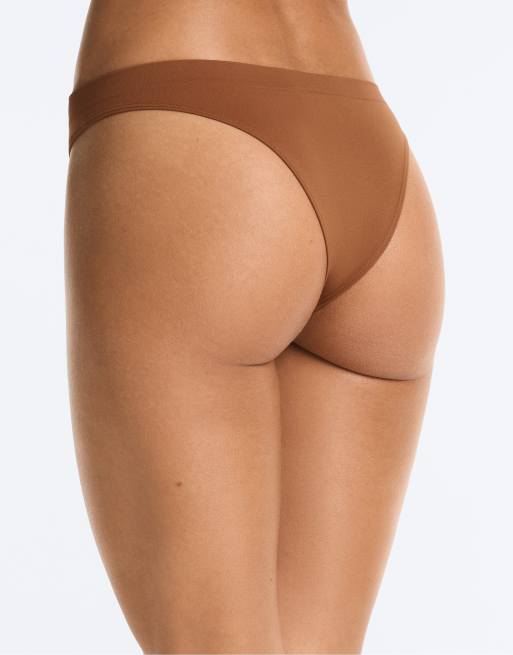 OYSHO 5 sømløse brazilian-trusser i polyamidblanding i cocoa, 3 af 4