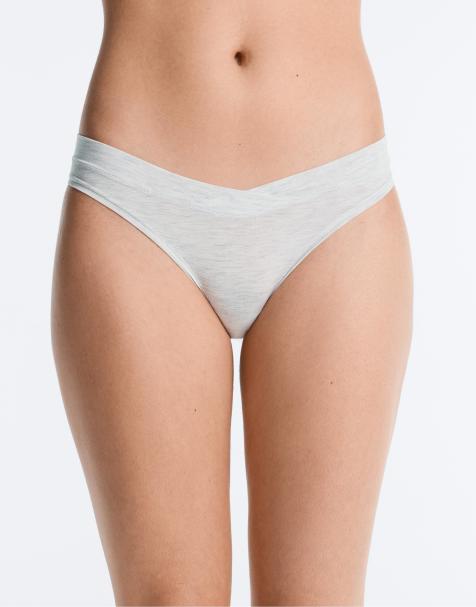 OYSHO – 5er-Pack klassische Slips aus Modalmix in Braun mit V-Form - view 1