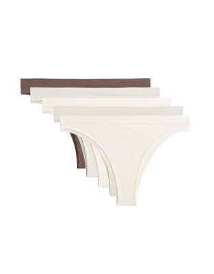 OYSHO - 5er-Pack nahtlose, brasilianische Slips in Grau mit weicher Haptik