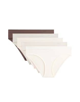 OYSHO - 5er-Pack nahtlose klassische Slips in Grau und anderen Farben, mit weicher Haptik