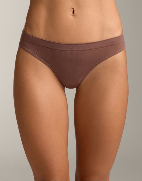 OYSHO – 5er-Pack nahtlose Tangaslips in Vanille mit weicher Haptik - view 1