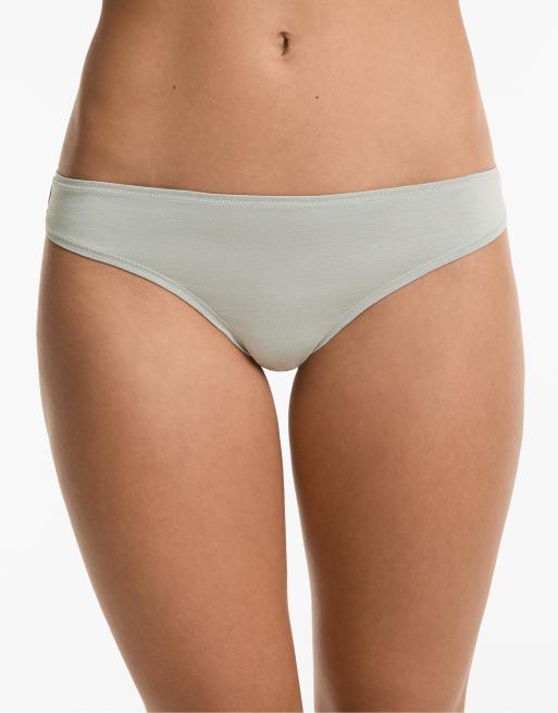 Oysho – 5er-Pack Tangaslips aus Baumwollmix in Staubrosa