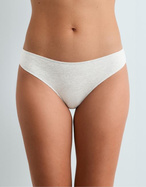 OYSHO 5er-Rippenslips aus Baumwollmix in Grau meliert, 2 von 4