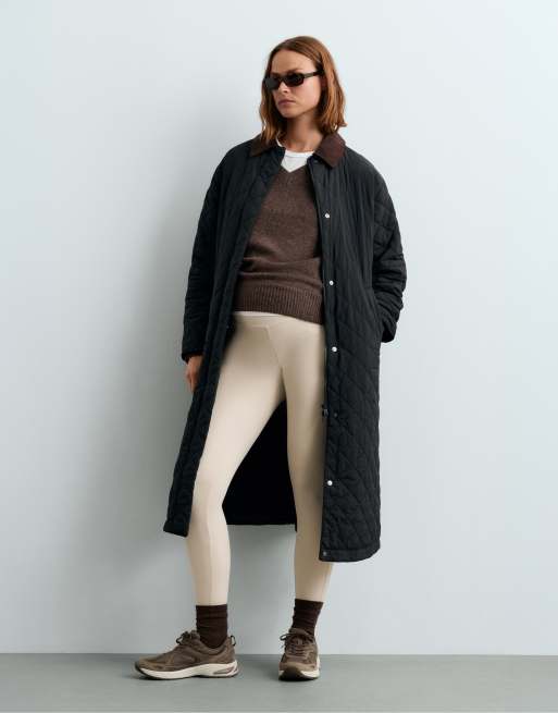 OYSHO 65 cm wärmende Umstandsleggings mit Reißverschlüssen in Ecru, 2 von 6