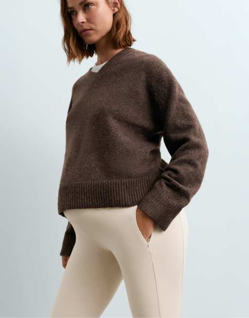 OYSHO 65 cm wärmende Umstandsleggings mit Reißverschlüssen in Ecru, 3 von 6