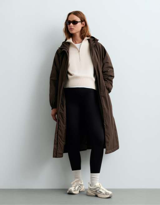 OYSHO 65cm warm maternity leggings with zips in black, 2 of 5