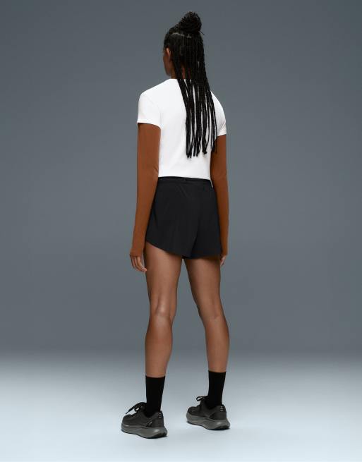 OYSHO 6cm low-rise technical shorts in black, 4 of 7